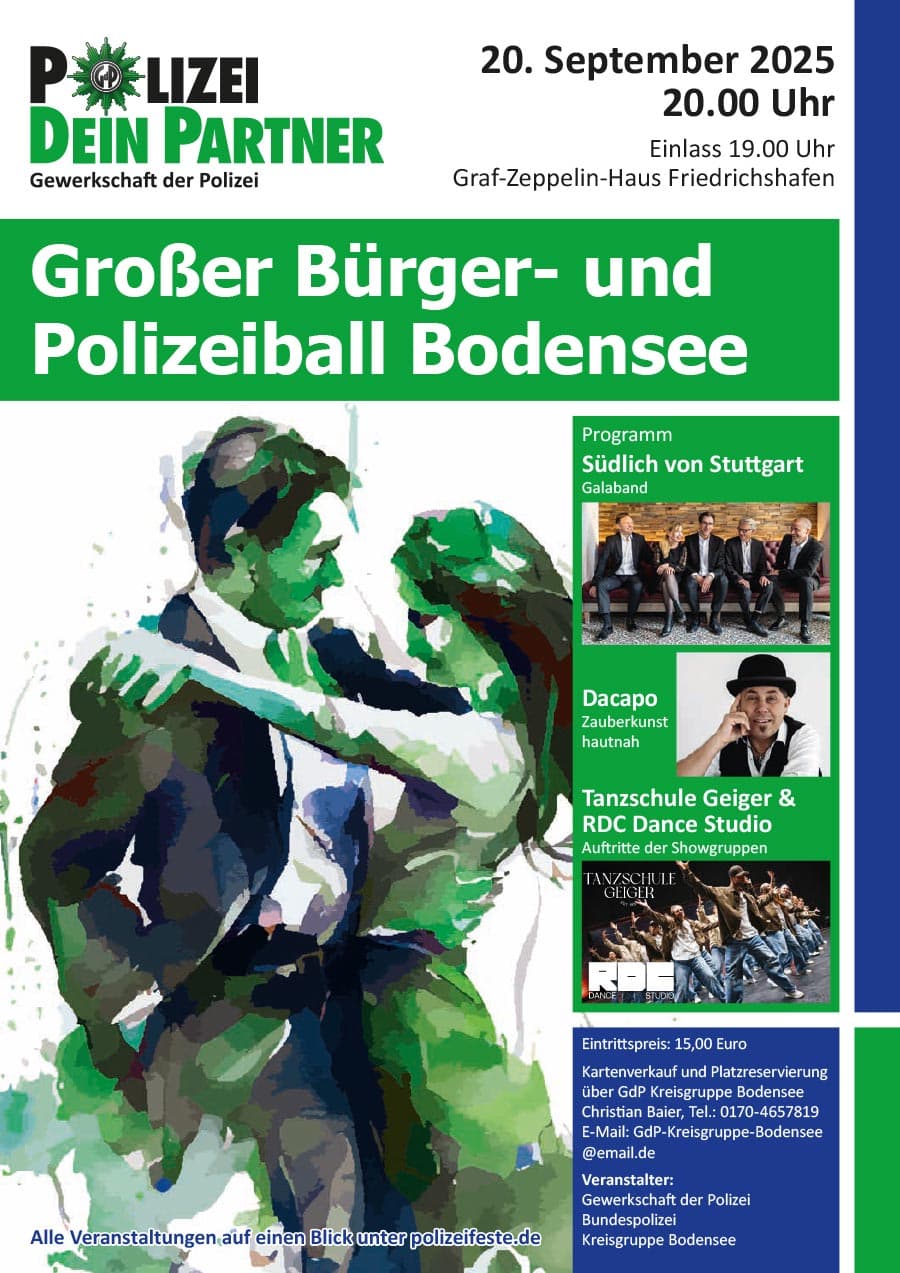 Plakat vom Bürger- und Polizeiball 2025